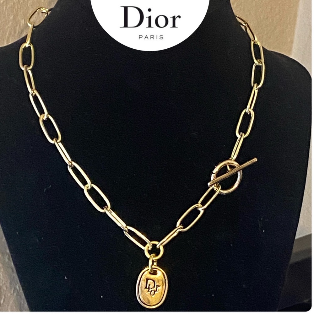 Vintage Christian Dior Charm on generic toggle chain